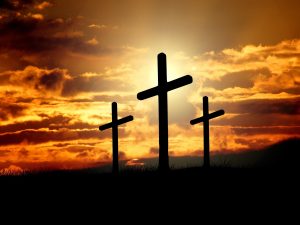 Empty crosses of Calvary